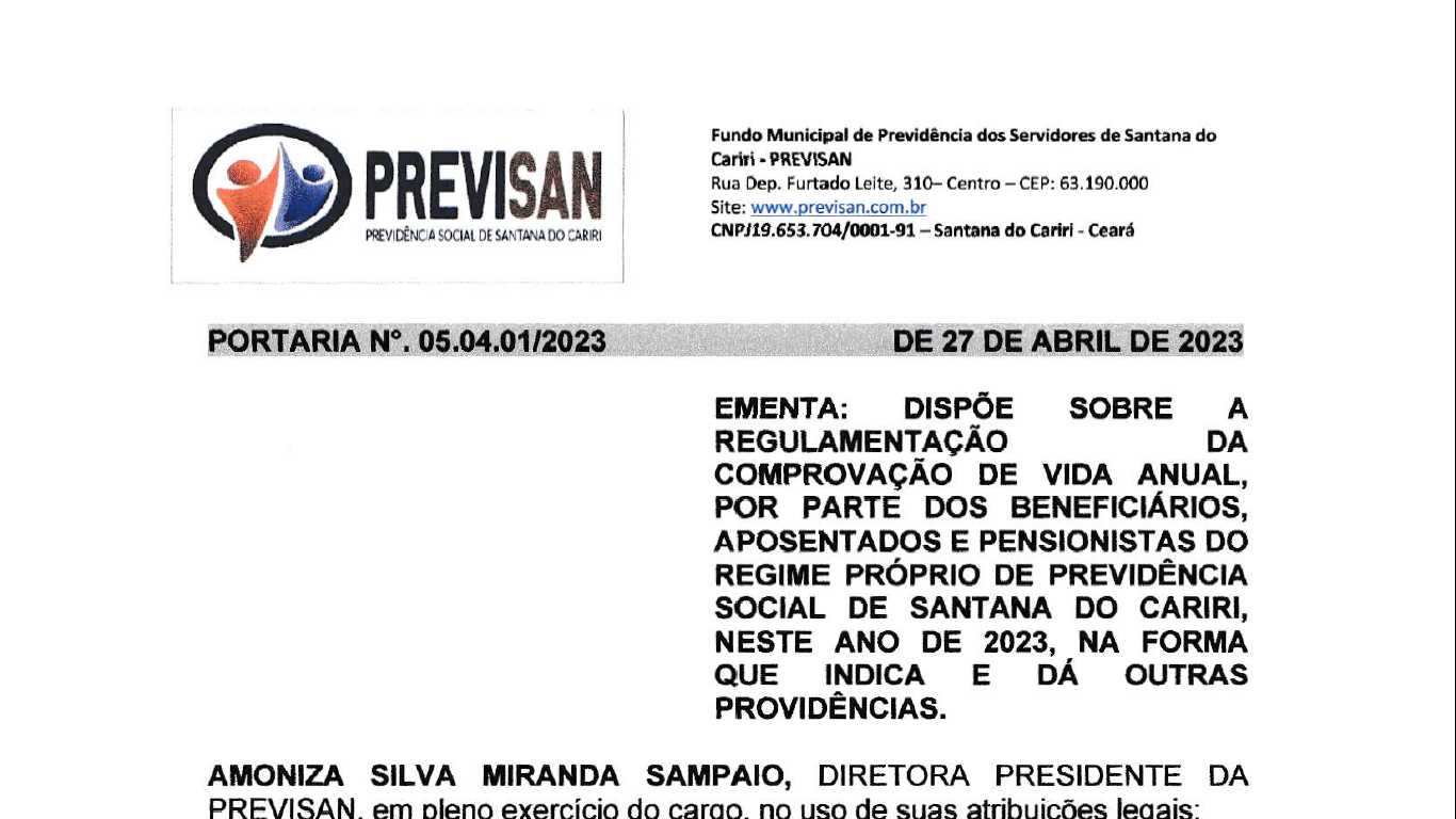 ATENÇÃO! Prezados beneficiários, não percam o período de 08/05 a 14/06 de 2023 para realizar sua prova de vida!