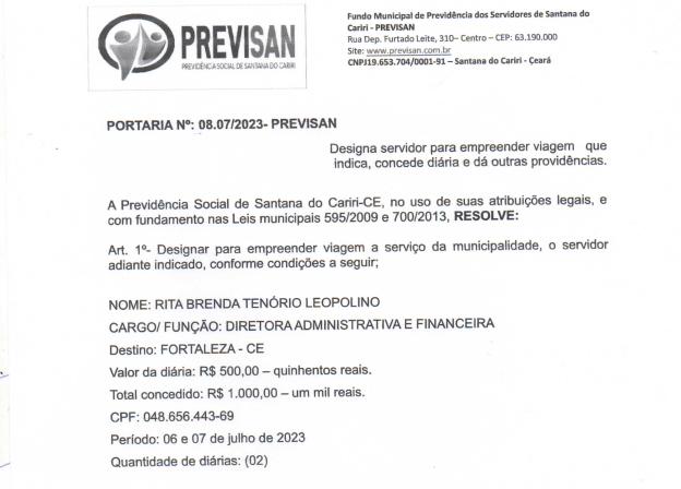 Designa servidor para empreender viagem que indica, concede diária e dá outras providências.