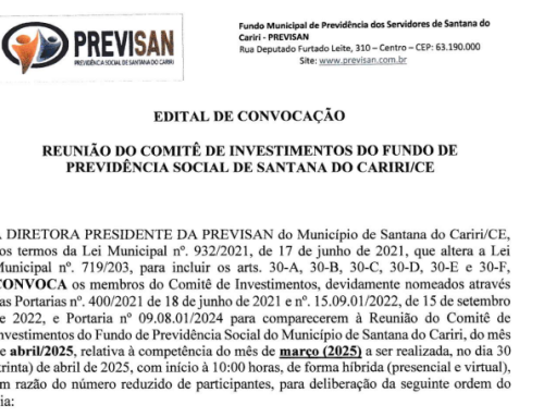 EDITAL DE CONVOCAÇÃO